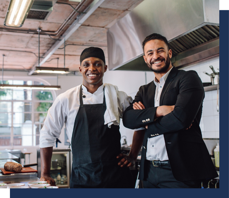 Restaurant Owner with Chef